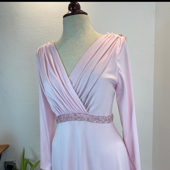 1970s Pink Maxi Dress / 1970s Dress - plus size - Picture 4 of 6